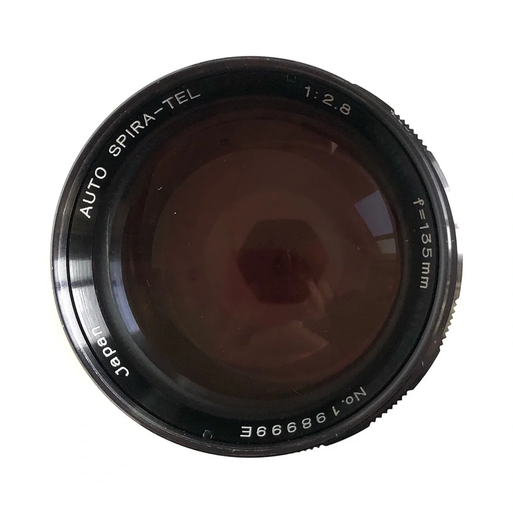 Vintage Auto Spira-Tel 1:2.8 f 135 mm Camera Lens For Nikon Made In Japan